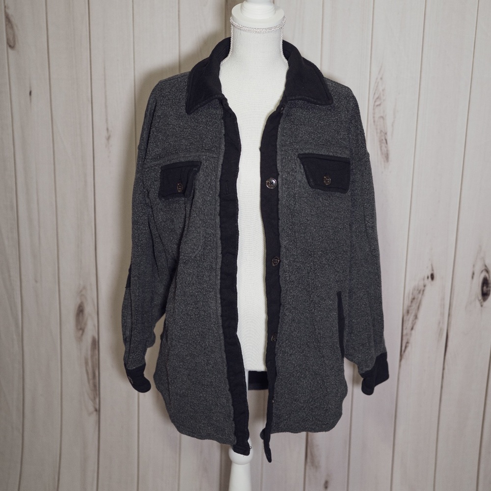 Free People Ruby Jacket - Washed Black - S